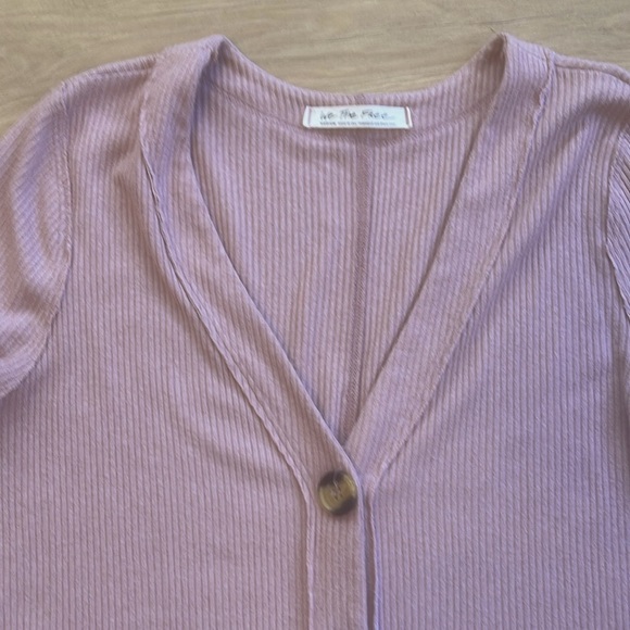 We the free by free people size knit medium Mauve Button-Down Cardigan Dress - Picture 7 of 10